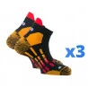 Lot De 3 Paires De Chaussettes Basses PODY AIR TRAIL SILVER Noir-orange Thyo 2022