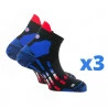 Lot De 3 Paires De Chaussettes Basses TRAIL PODY AIR Noir-tricolore Thyo
