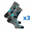 Lot De 3 Paires De Chaussettes De Randonnée DOUBLE TREK Gris-bleu Turquoise Thyo 2022